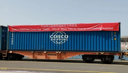 中歐陸?？炀€海信專列開通 有效提升歐洲地區(qū)供應(yīng)鏈效率